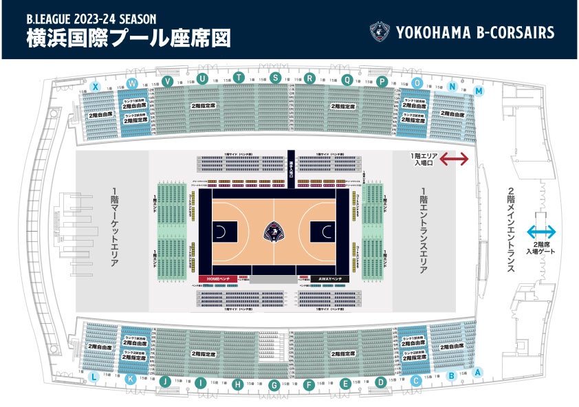横浜国際プールの対象席図