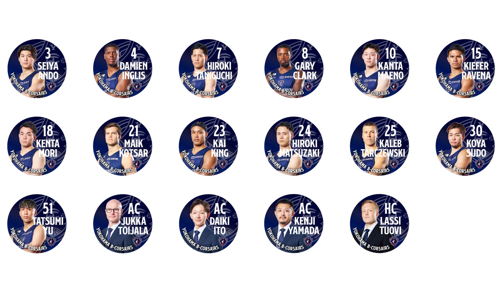 選手缶バッジ(全17種)