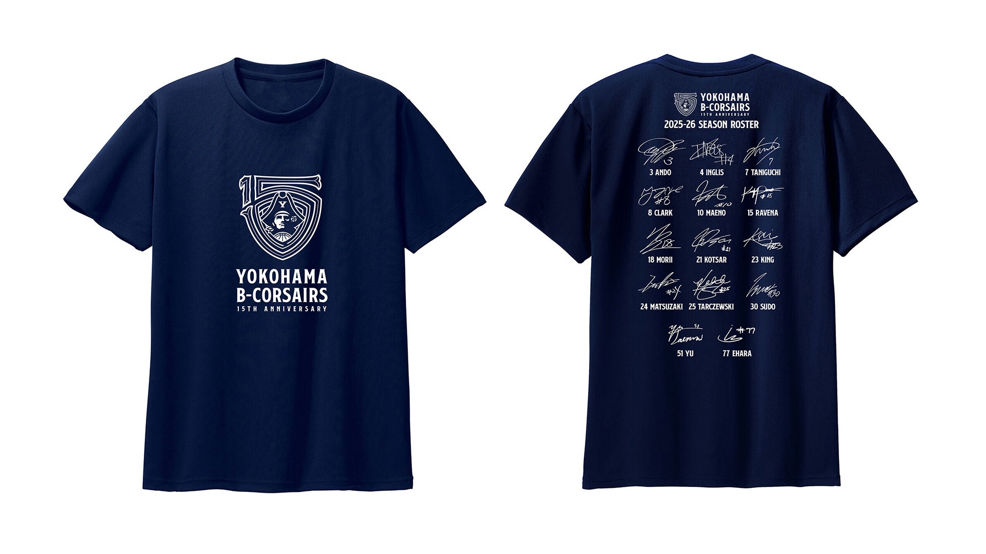 創設15周年記念ロゴマーク&選手プリントサイン Tシャツ