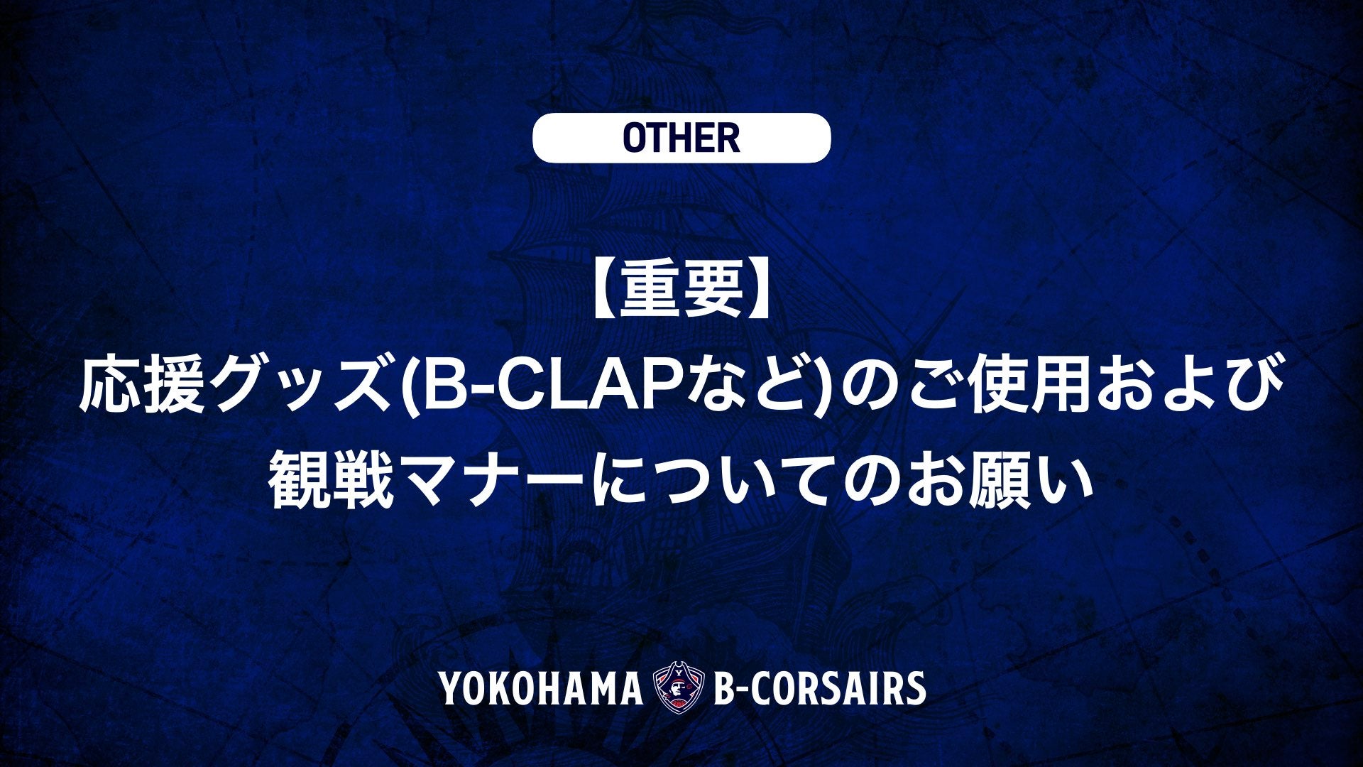 【重要】応援グッズ(B-CLAPなど)のご使用および観戦マナーについてのお願い